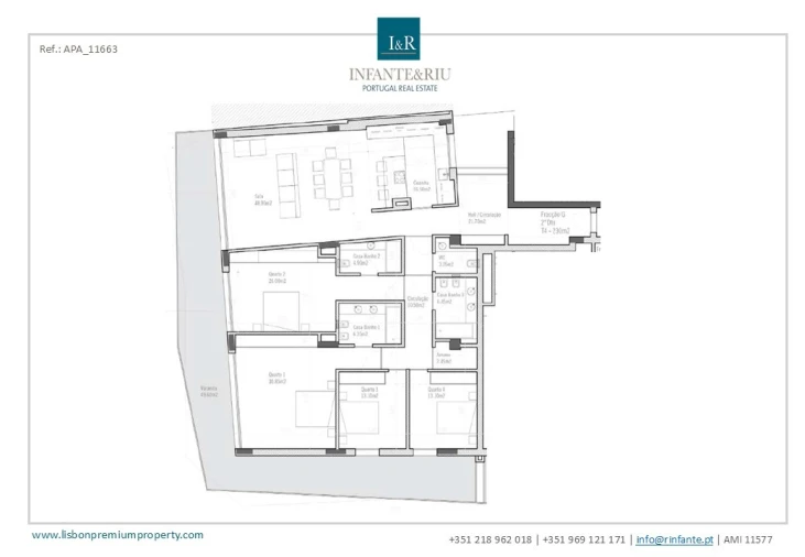 Apartamento T4 para Venda em Barreiro e Lavradio Planta 1