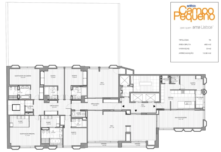 Apartamento T6 para Venda em Areeiro Planta 1