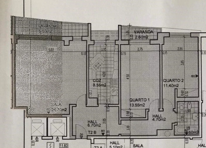 Apartamento T2 para Venda em Loule (São Clemente) Planta 1