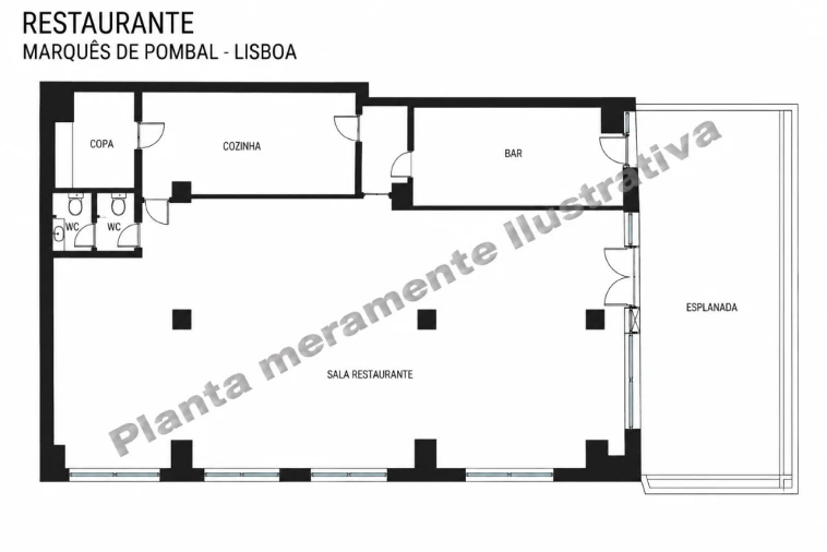Loja para Arrendamento em Santo António Planta 1