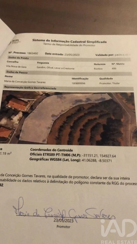 Terreno para Venda em Sandim, Olival, Lever e Crestuma