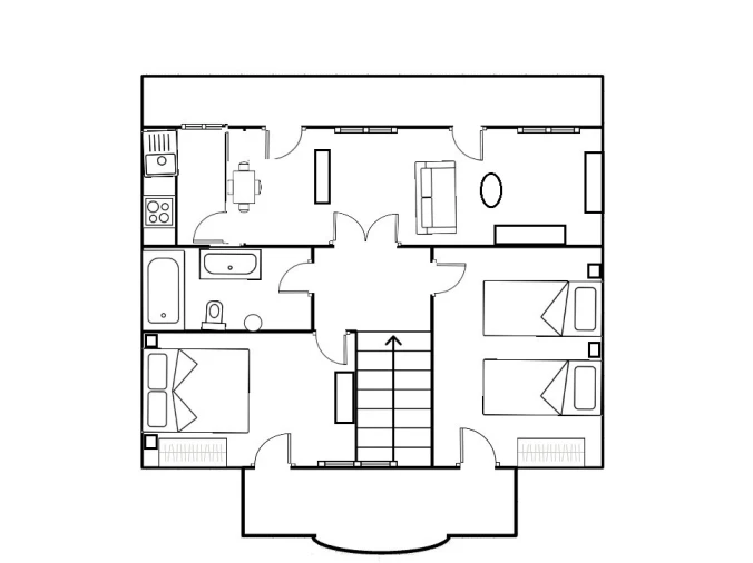 Apartamento T2 para Venda em Foz do Arelho Planta 1