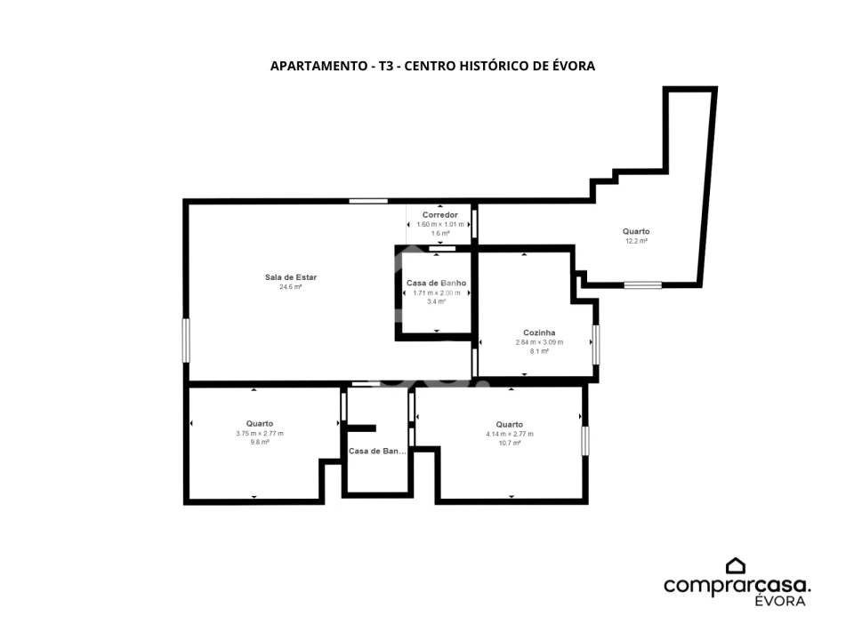 Apartamento T3 para Venda em Évora (São Mamede, Sé, São Pedro e Santo Antão) Foto 20