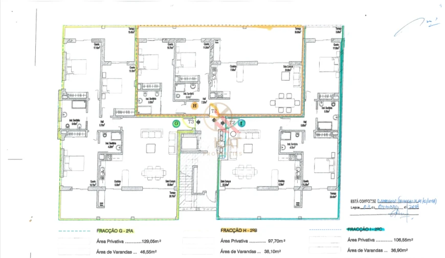 Apartamento T2 para Venda em Lagos (São Sebastião e Santa Maria) Planta 1