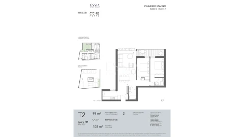 Apartamento T2 para Venda em Ramalde