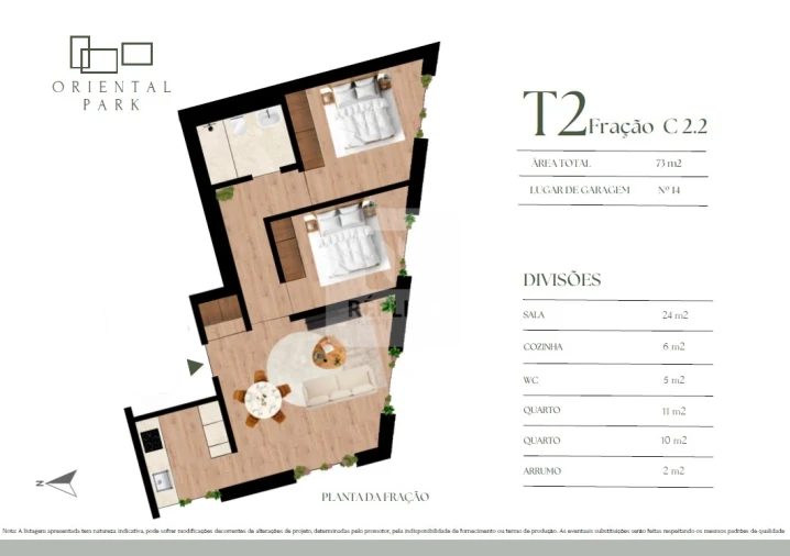 Apartamento T2 para Venda em Campanhã Planta 1
