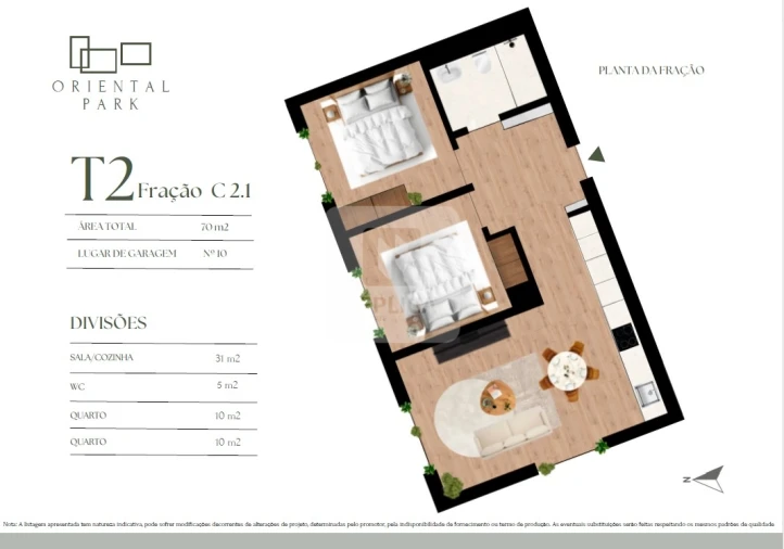Apartamento T2 para Venda em Campanhã Planta 1