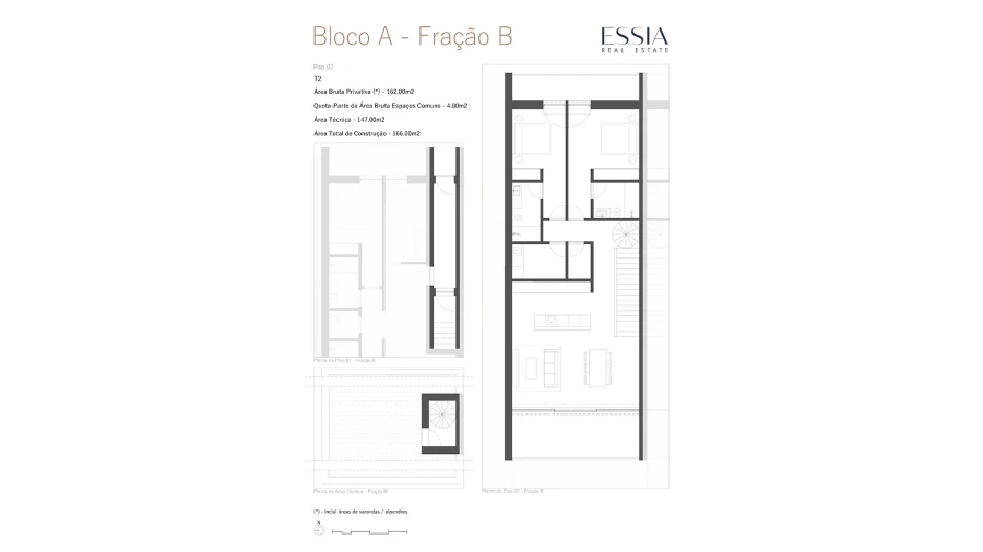 Apartamento T2 para Venda em Gulpilhares e Valadares Planta 1