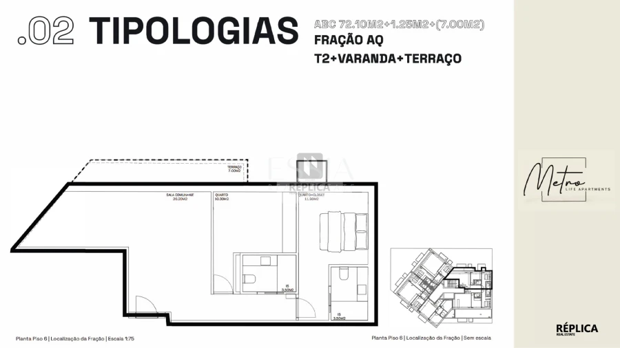 Apartamento T2 para Venda em Rio Tinto Planta 1