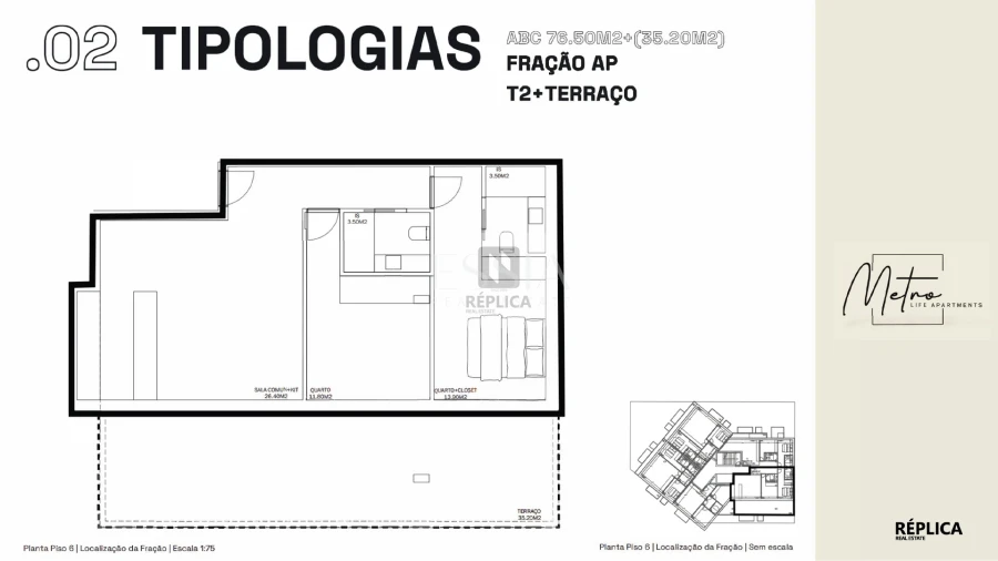 Apartamento T2 para Venda em Rio Tinto Planta 1