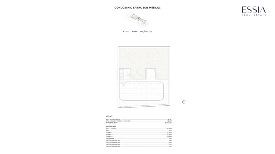 Apartamento T3 para Venda em Lordelo do Ouro e Massarelos Planta 2
