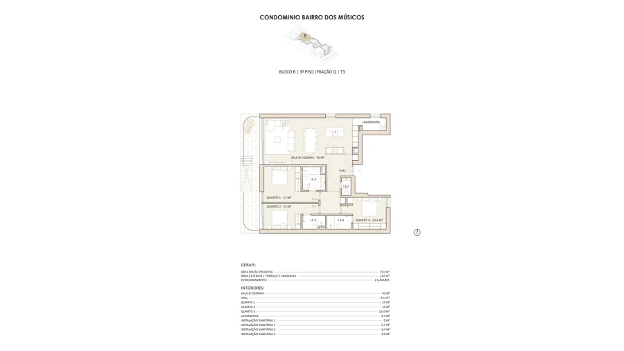 Apartamento T3 para Venda em Lordelo do Ouro e Massarelos Planta 1