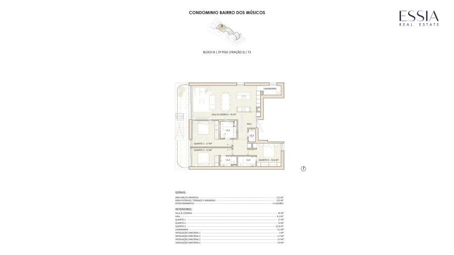 Apartamento T3 para Venda em Lordelo do Ouro e Massarelos Planta 1