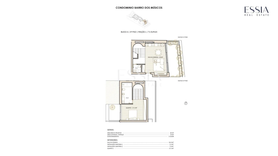 Apartamento T1 para Venda em Lordelo do Ouro e Massarelos Planta 1