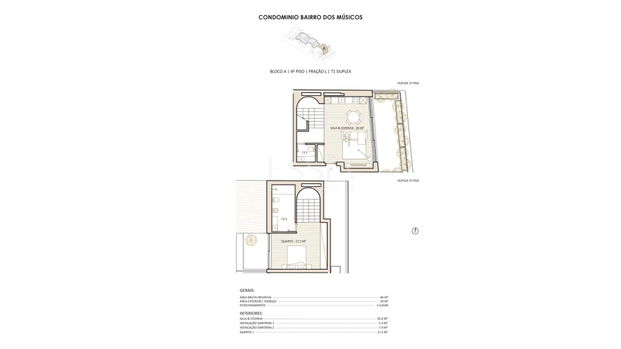 Apartamento T1 para Venda em Lordelo do Ouro e Massarelos Planta 1
