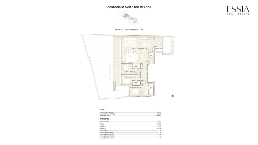 Apartamento T3 para Venda em Lordelo do Ouro e Massarelos Planta 1
