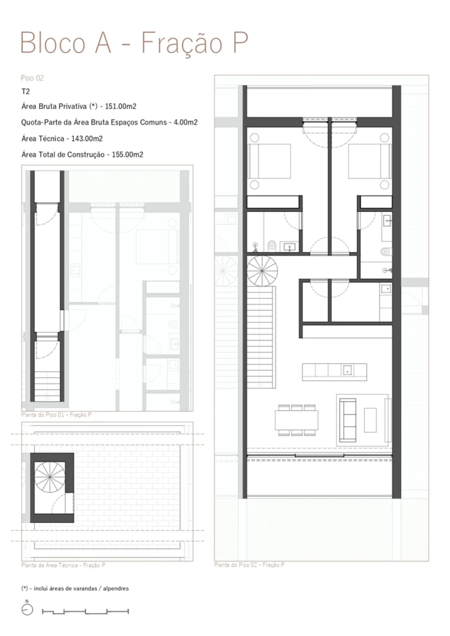Apartamento T2 para Venda em Gulpilhares e Valadares Planta 1