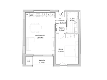 Apartamento T1 para Venda em Esgueira