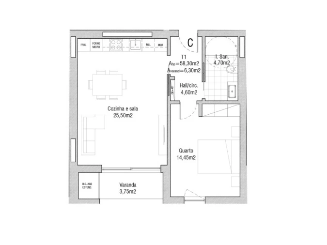 Apartamento T1 para Venda em Esgueira Foto 7