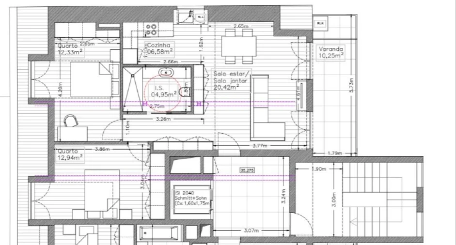 Apartamento T2 para Venda em Monte Real e Carvide Planta 1