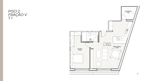 Apartamento T1 para Venda em Labruge