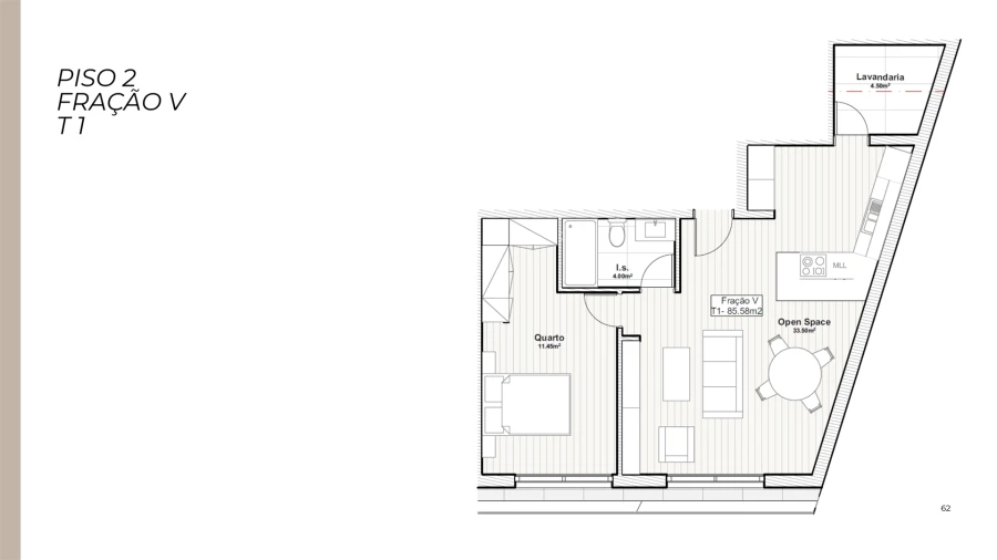 Apartamento T1 para Venda em Labruge Foto 9