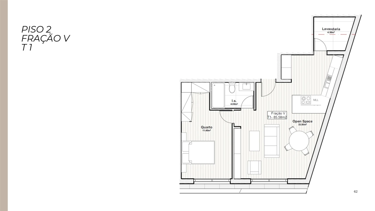 Apartamento T1 para Venda em Labruge Foto 9