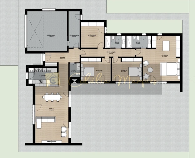 Moradia T4 para Venda em Lordosa Planta 1