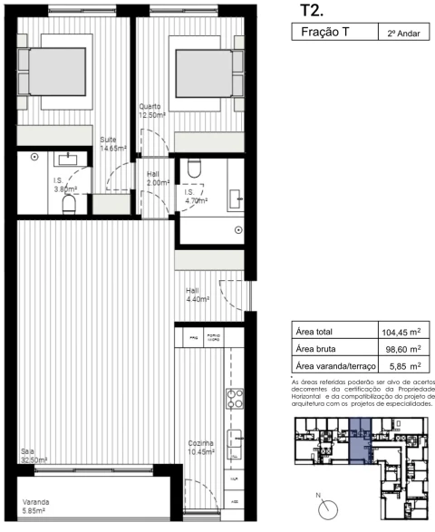 Apartamento T2 para Venda em Lordelo