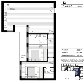 Apartamento T2 para Venda em Lordelo
