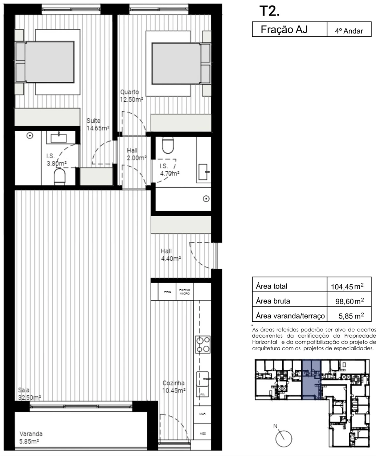 Apartamento T2 para Venda em Lordelo Foto 12