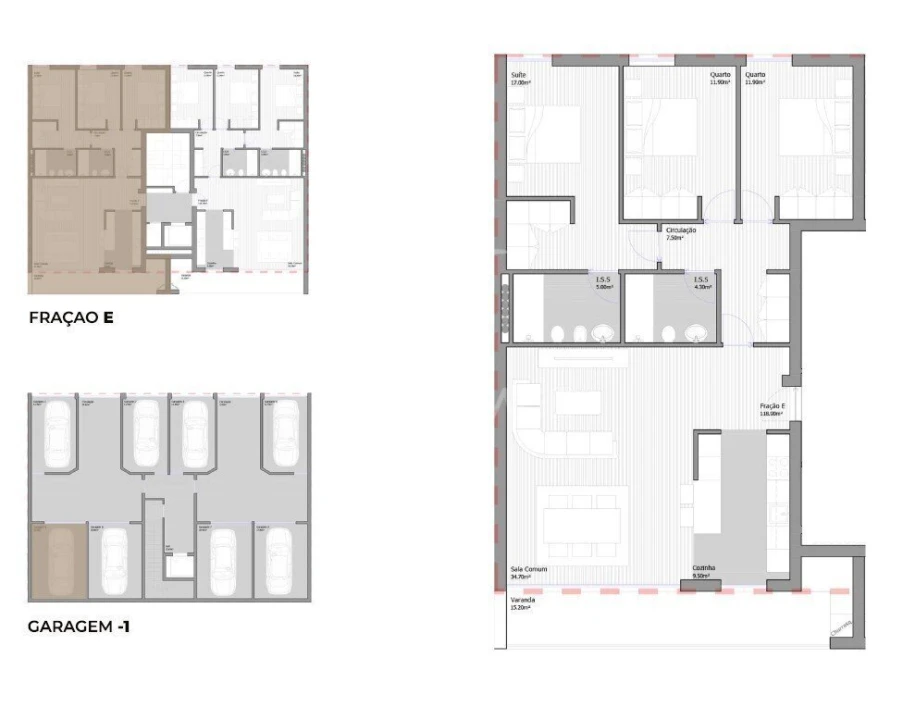 Apartamento T3 para Venda em São João Baptista Foto 8