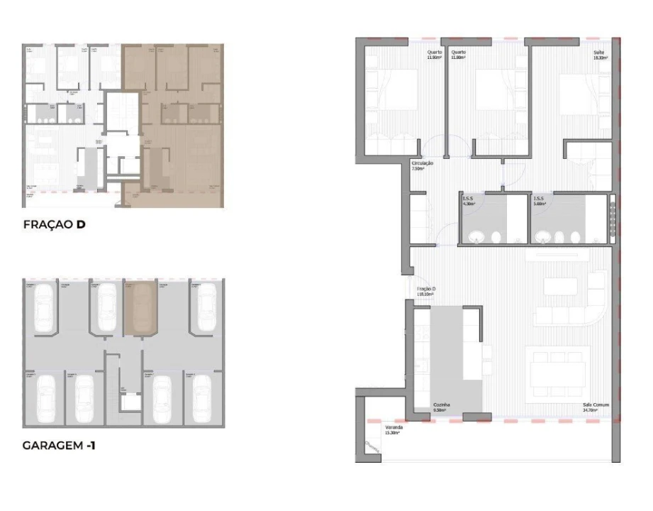 Apartamento T3 para Venda em São João Baptista Foto 8