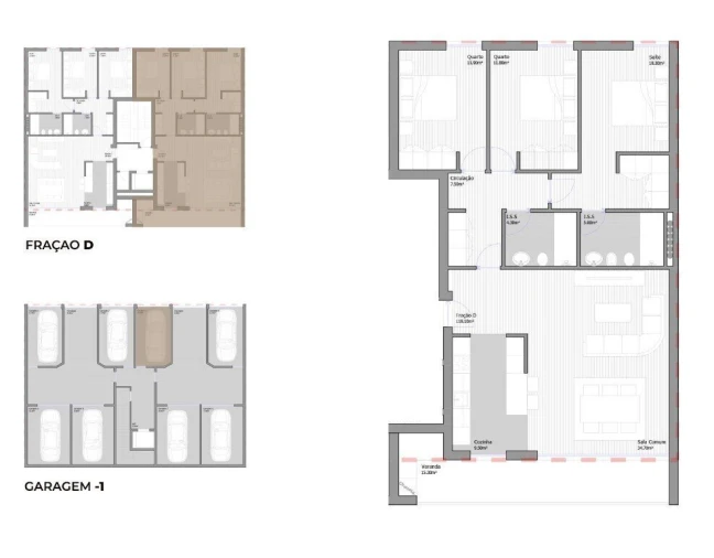 Apartamento T3 para Venda em São João Baptista Foto 8