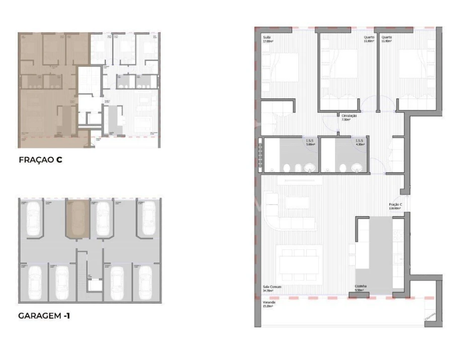 Apartamento T3 para Venda em São João Baptista Foto 8