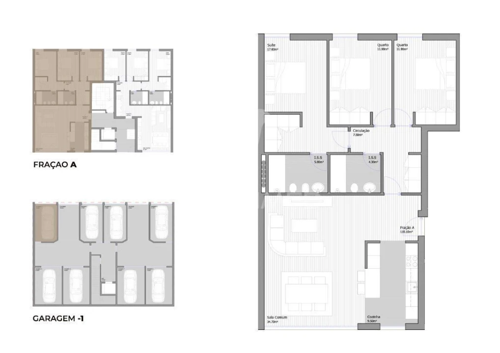 Apartamento T3 para Venda em São João Baptista Foto 8