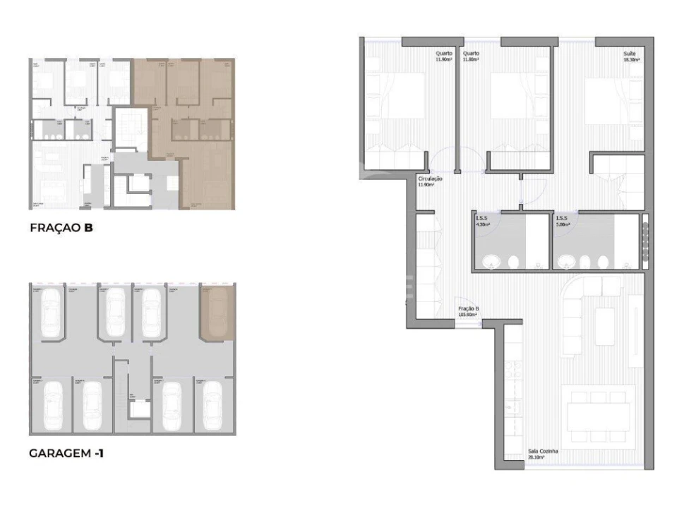 Apartamento T3 para Venda em São João Baptista Foto 8