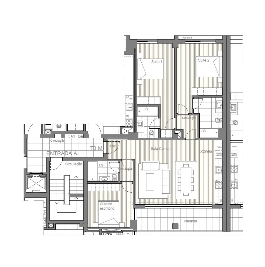 Apartamento T3 para Venda em Conceição e Cabanas de Tavira Planta 1