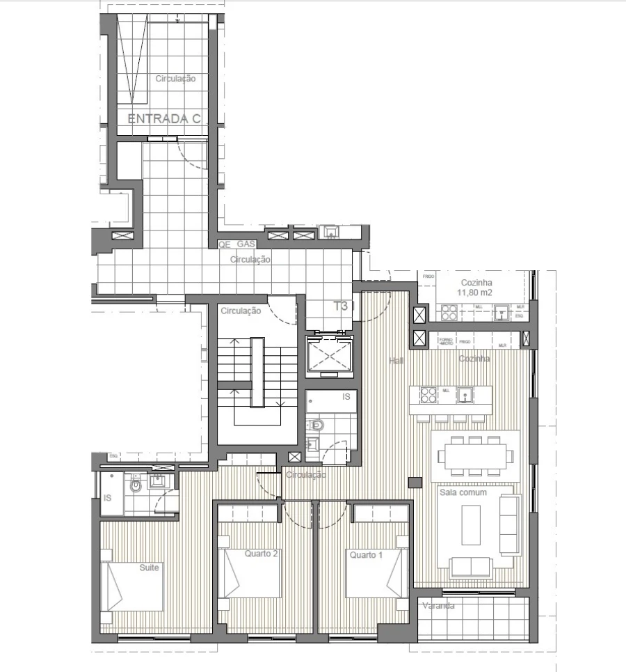 Apartamento T3 para Venda em Conceição e Cabanas de Tavira Planta 1