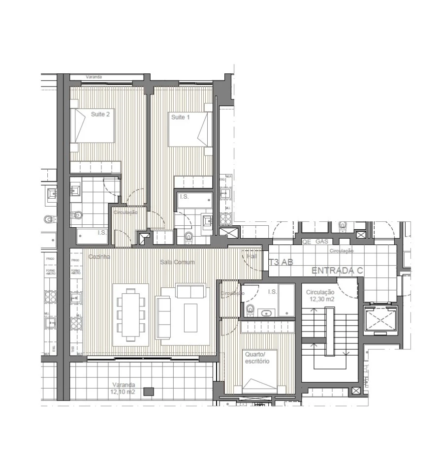 Apartamento T3 para Venda em Conceição e Cabanas de Tavira Planta 1