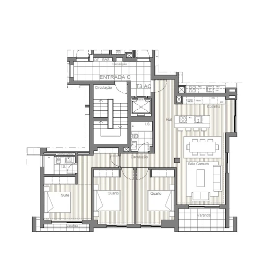 Apartamento T3 para Venda em Conceição e Cabanas de Tavira Planta 1