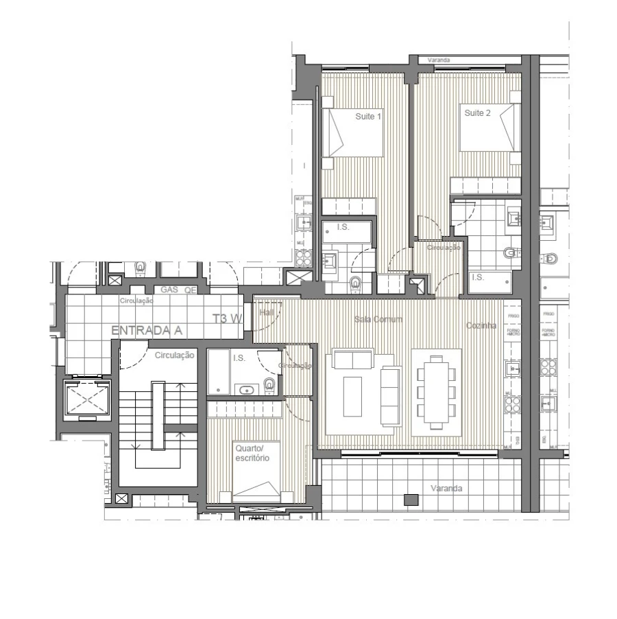 Apartamento T3 para Venda em Conceição e Cabanas de Tavira Planta 1