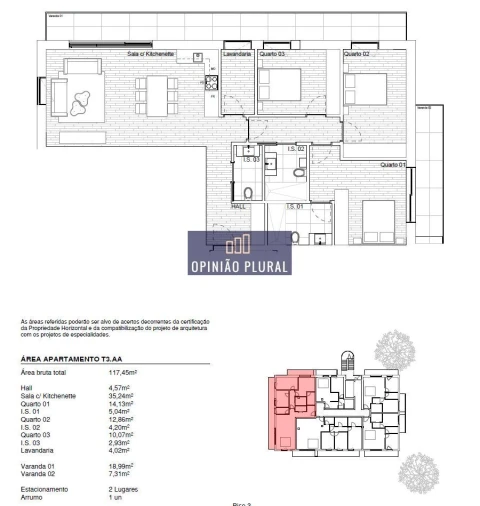 Apartamento T3 para Venda em Gondomar (São Cosme), Valbom e Jovim
