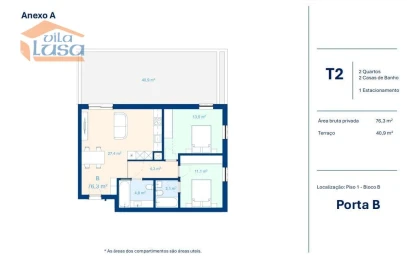 Apartamento T2 para Venda em Mafamude e Vilar do Paraíso