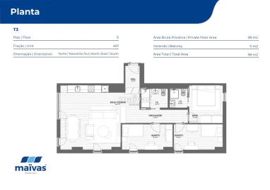 Apartamento T3 para Venda em Matosinhos e Leça da Palmeira