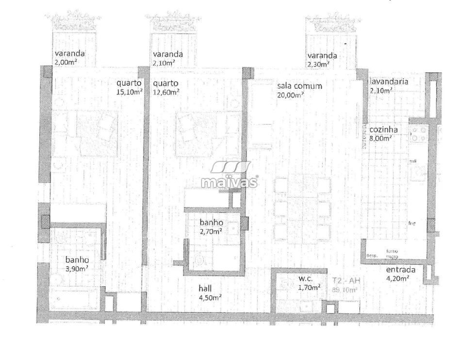Apartamento T2 para Venda em Custóias, Leça do Balio e Guifões Foto 18