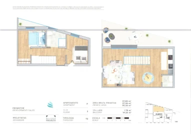 Apartamento T2 para Venda em Alhadas