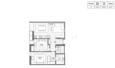 Apartamento T2 para Venda em Santa Joana