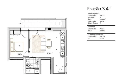 Apartamento T1 para Arrendamento em Paranhos