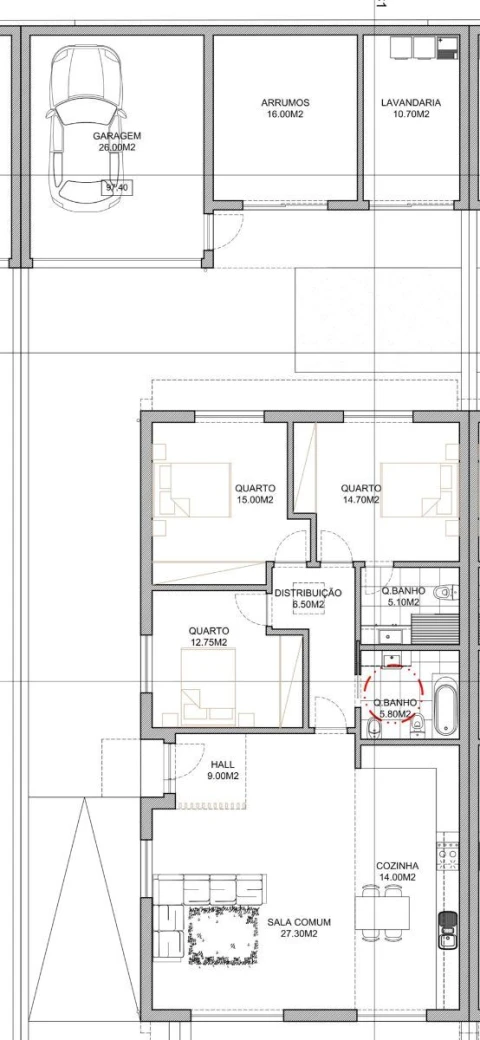 Moradia T3 para Venda em Santa Maria da Feira, Travanca, Sanfins e Espargo